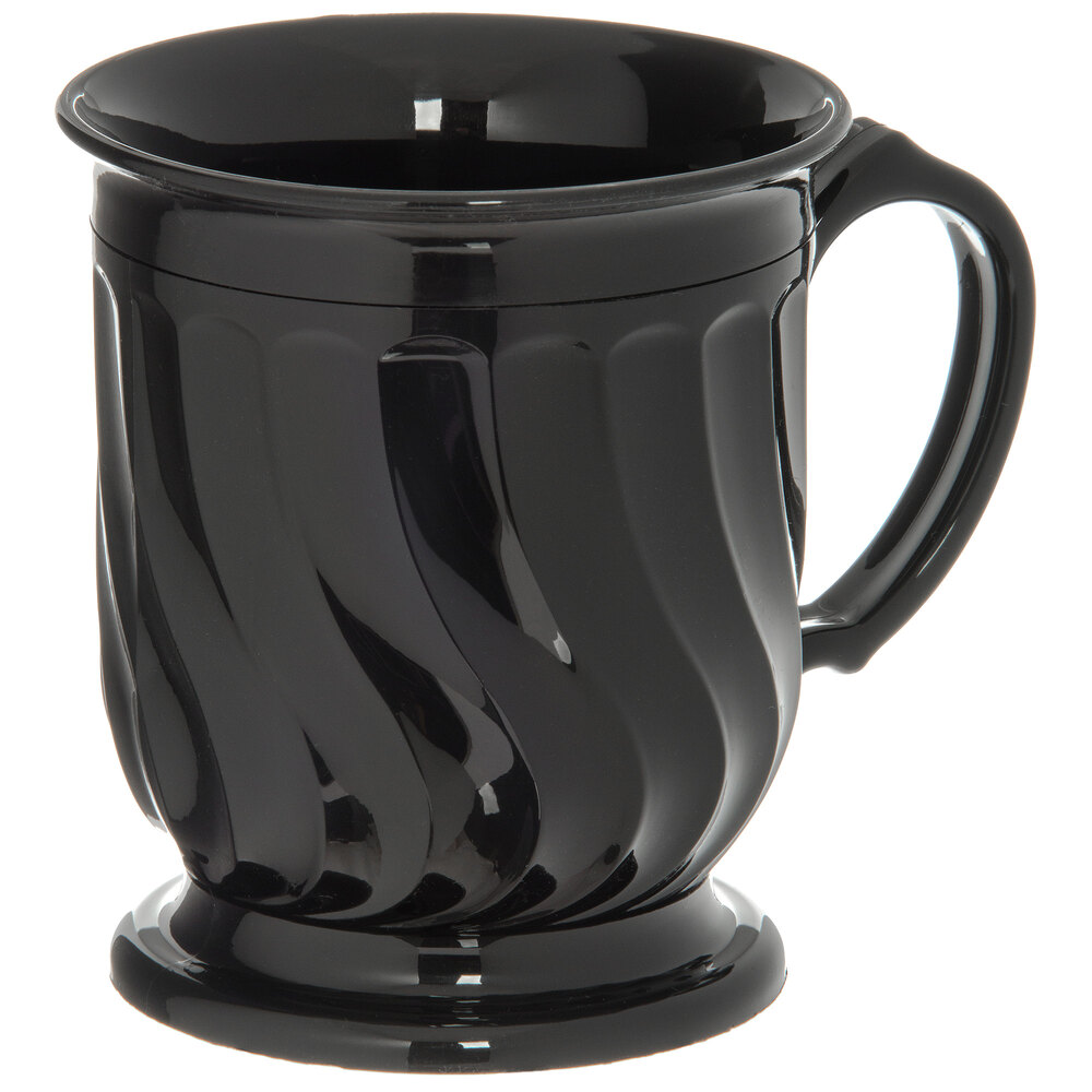 Dinex DX300003 Turnbury 8 oz. Onyx Insulated Mug with Pedestal