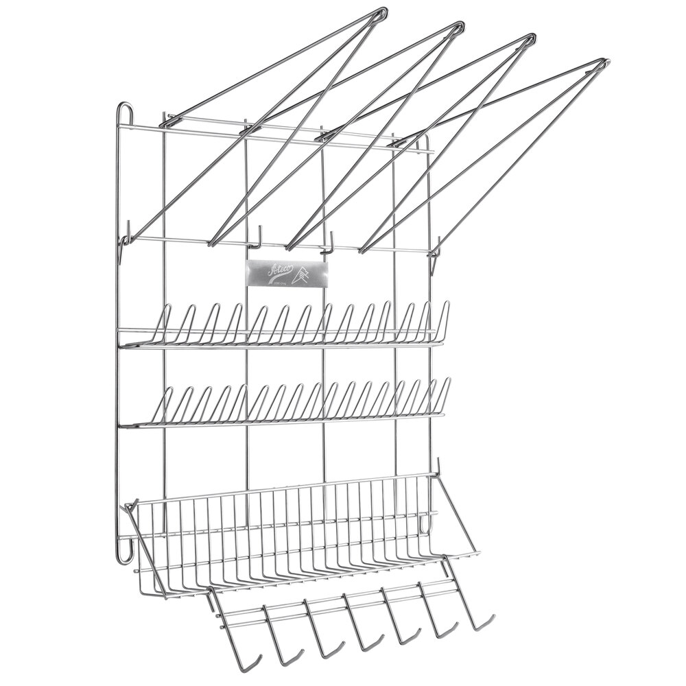 Ateco 2999 Stainless Steel Pastry Bag and Tip Drying Rack 23" x 19 1/2"