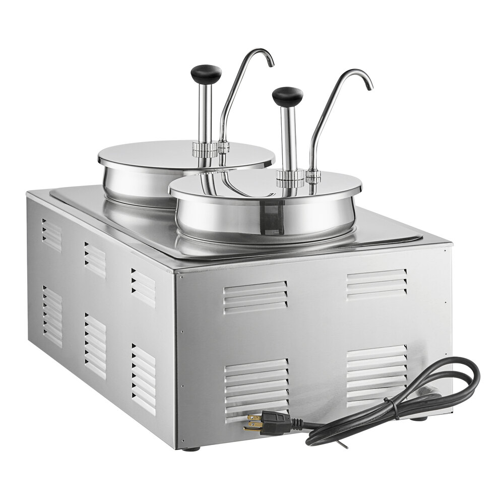 Avantco BMFW5 57 Electric Bain Marie Buffet Countertop Food Warmer with 5 Half Size Wells - 1750W, 120V BT-05