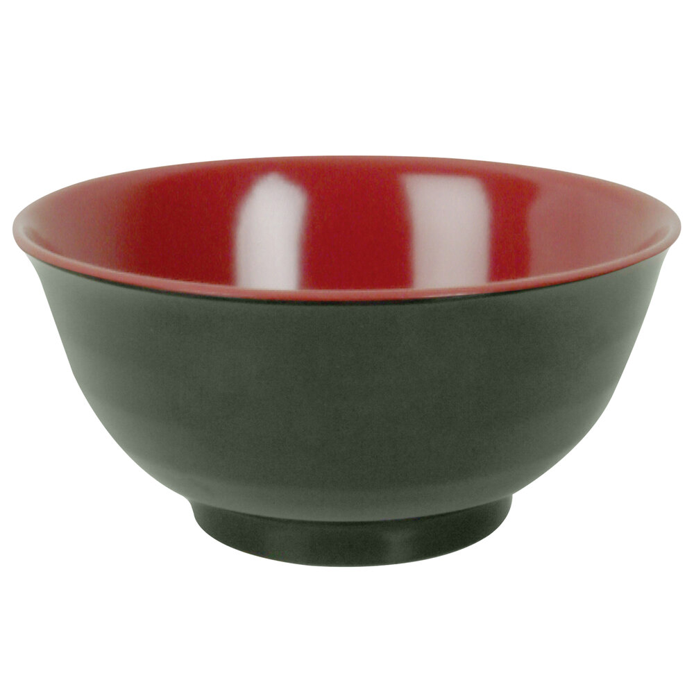 Thunder Group 5570JBR 38 oz. Two Tone Melamine Noodle Bowl 12/Pack
