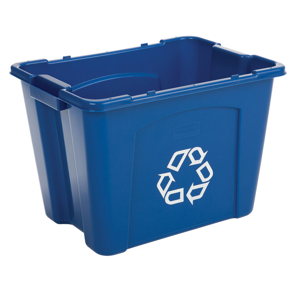 Rubbermaid® FG571473BLUE 14 Gallon Blue Rectangular Curbside