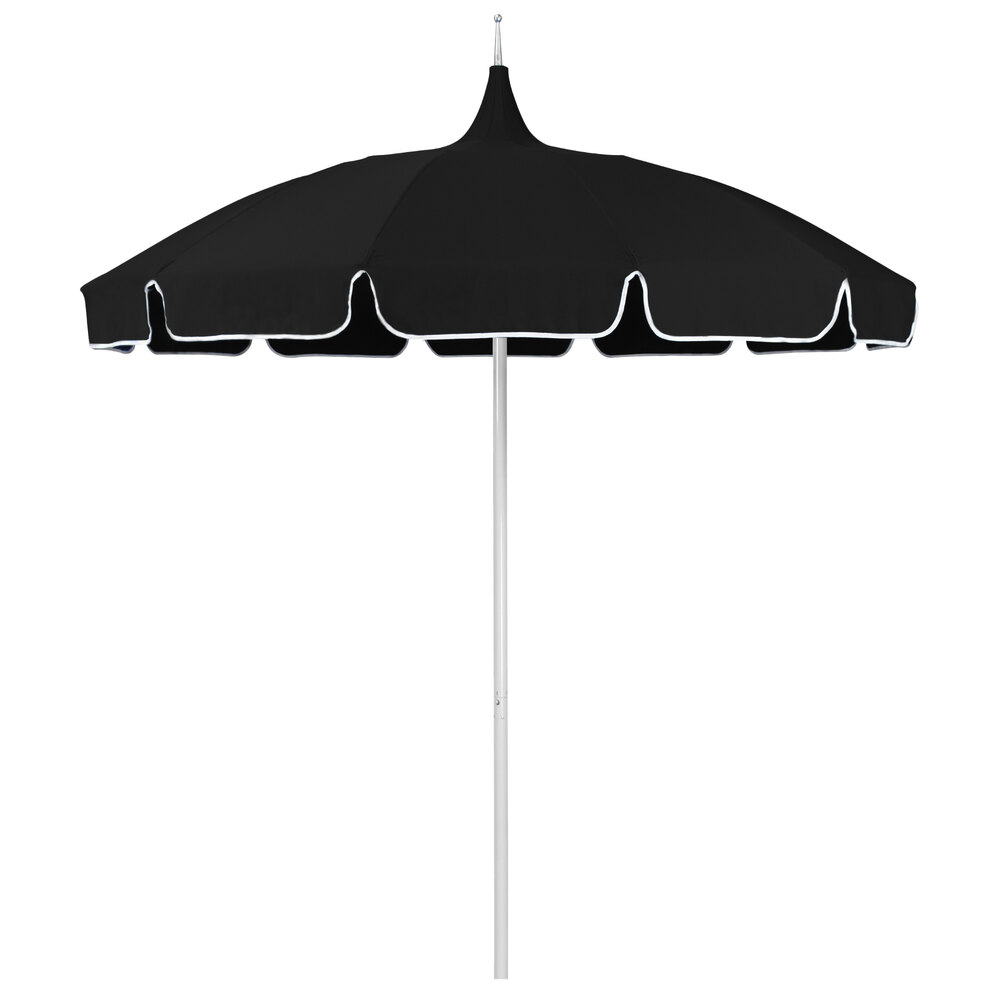 California Umbrella SMPT 852 SUNBRELLA 1 Pagoda 8 1/2' Round Push Lift Umbrella with 1 1/2