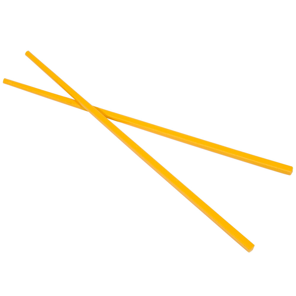 Town 51316Y 10 1/2" Yellow Melamine Chopsticks Set 10/Pack