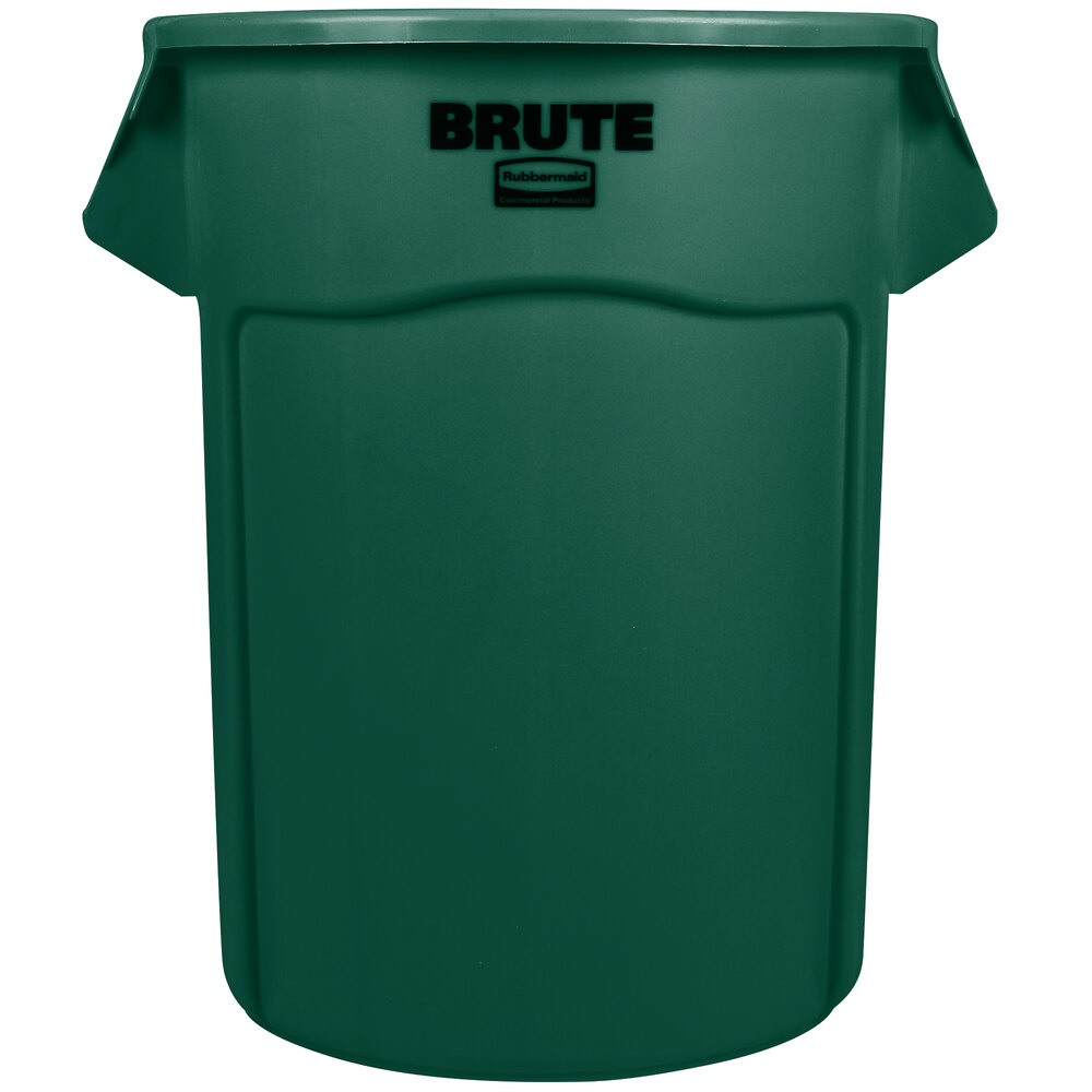RubbermaidFG265500DGRN BRUTE Green 55 Gallon Trash Can