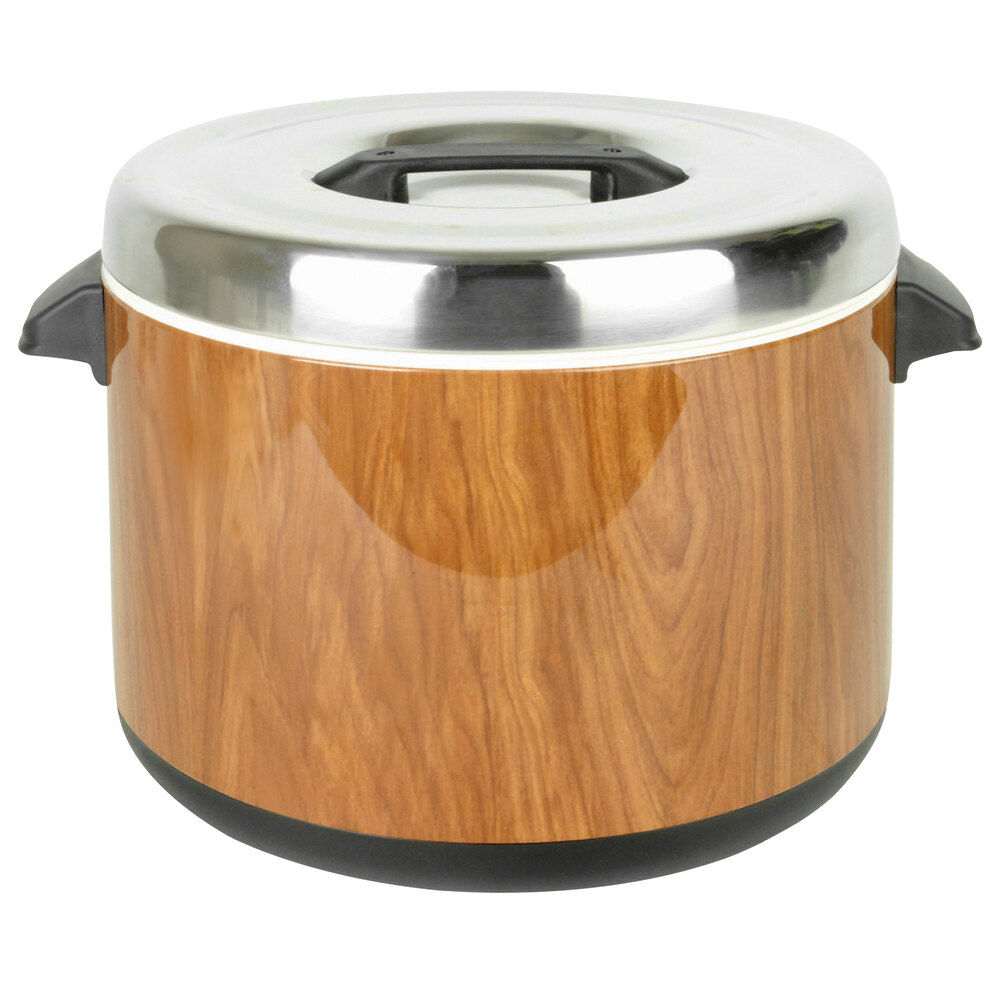Thunder Group SEJ71000 40 Cup Wood Grain Insulated Sushi Rice Pot