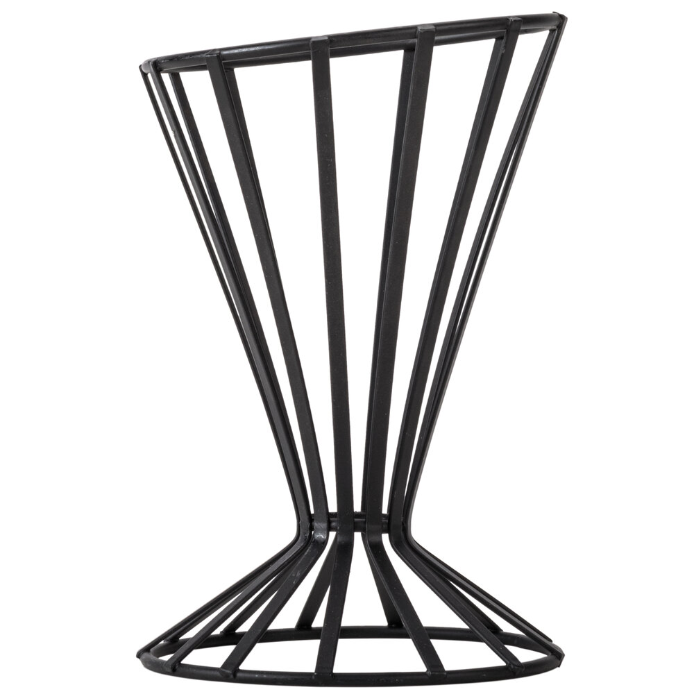 American Metalcraft LWUS738 Wrought Iron Swirl Riser Stand - 8.25" Black Buffet Display Stand