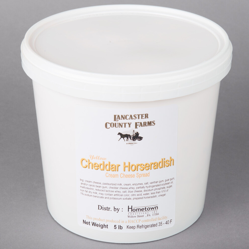 Lancaster County Farms 5 lb. Yellow Cheddar Horseradish Cream Cheese