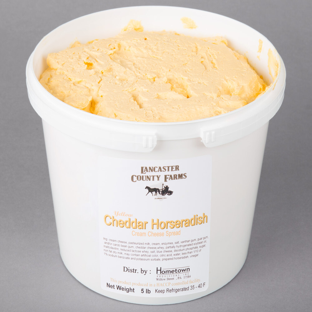 Lancaster County Farms Cheddar Horseradish Cream Cheese Spread 5 lb