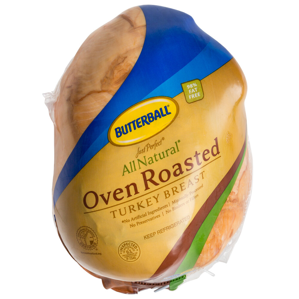 Butterball AllNatural Oven Roasted Skinless Turkey Breast 8 lb. 2/Case