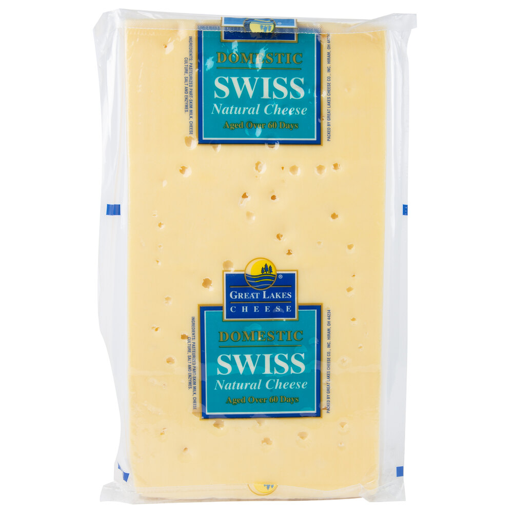 Great Lakes Cheese Domestic Natural Swiss Cheese 12 lb. Solid Block 2
