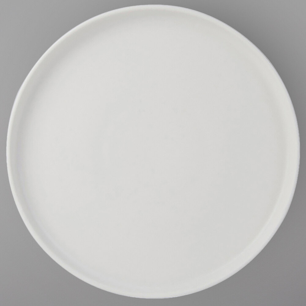 Tuxton Zion Matte White 10 3/4" Plates - Set of 12