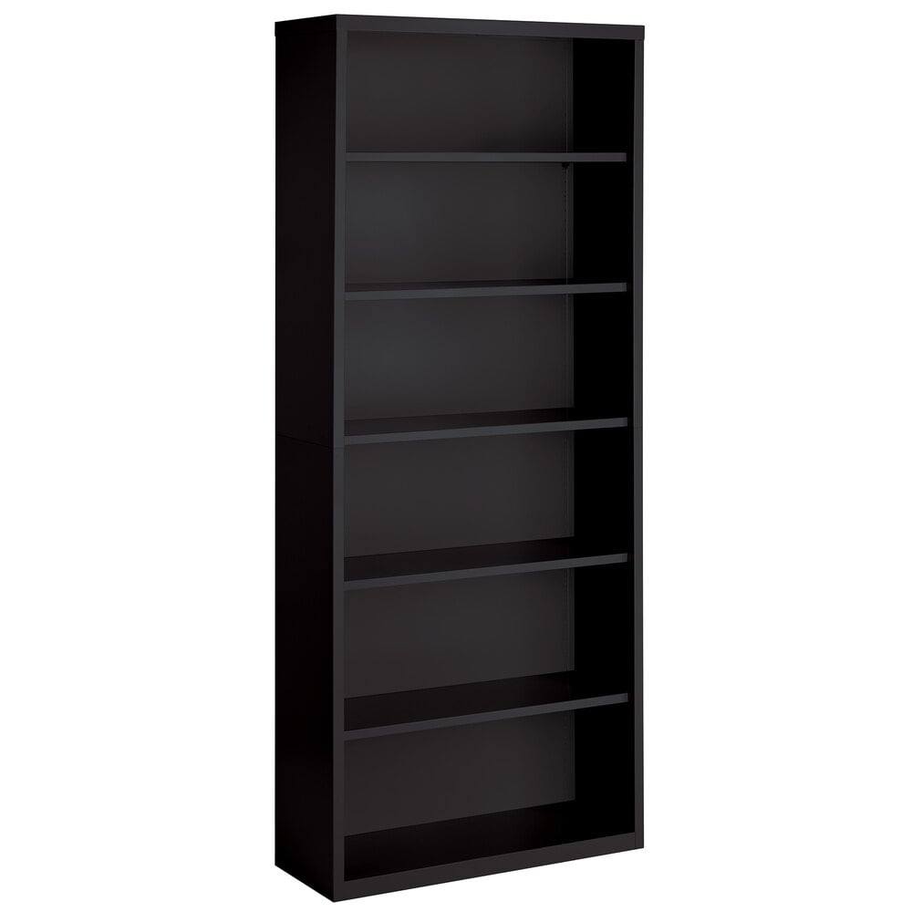 Hirsh 21999 Black 6Shelf Welded Steel Bookcase 34 1/2" x 13" x 82"