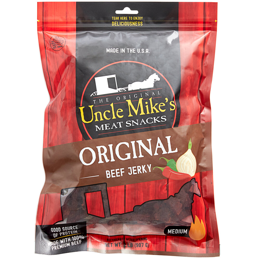 Uncle Mike's Bulk Original Beef Jerky (2 lb. Bags 4/Case)