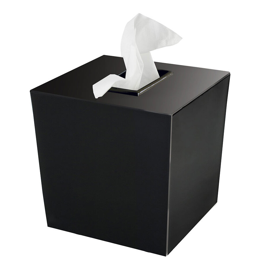 Focus Hospitality Spa Black Collection Melamine Tissue Box Cover