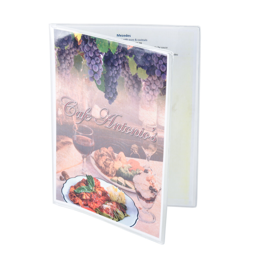 8 1/2" x 11" Menu Solutions Two Pocket Menu Cover