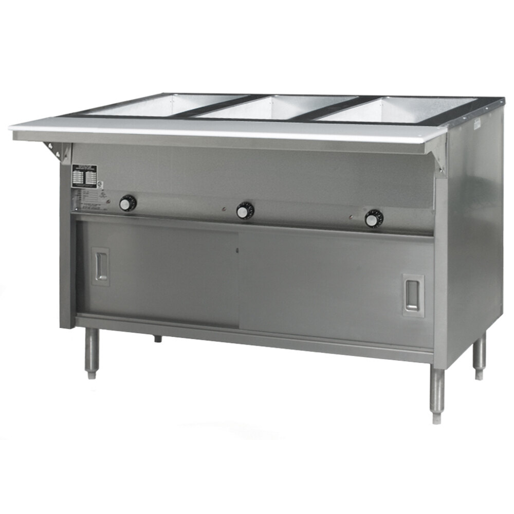 Eagle Group HT3CB120 Spec Master Series Three Pan Open Well Electric Hot Food Table with