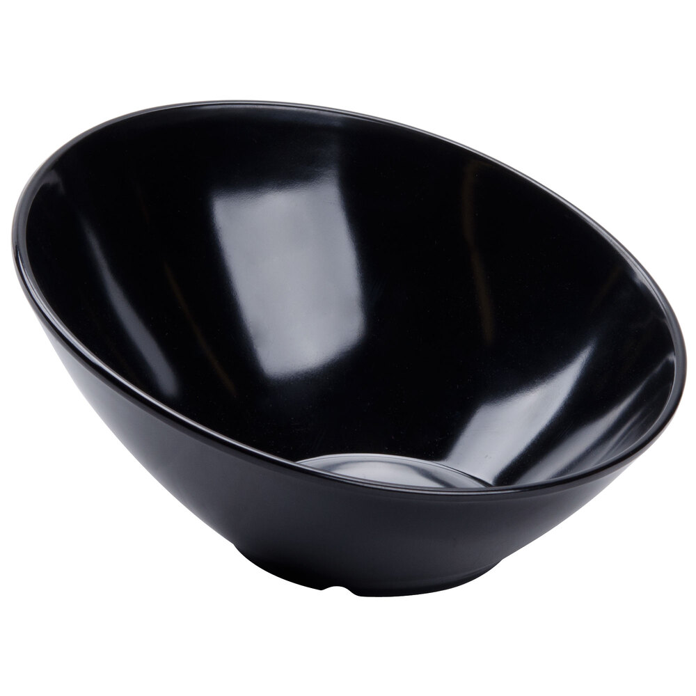 GET B788 16 oz. Black Slanted Black Elegance Catering Bowl