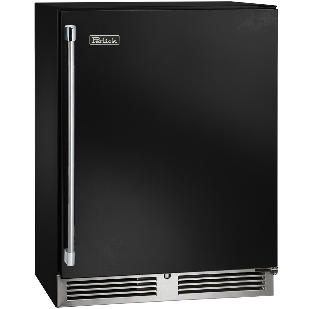 Perlick HD24WS4 24" Black Shallow Depth Single Door Undercounter Wine Refrigerator