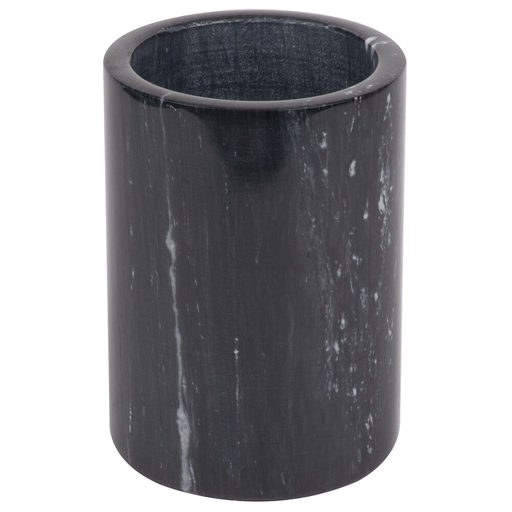 Tablecraft 5488 Black Marble Wine Cooler 7" x 5"
