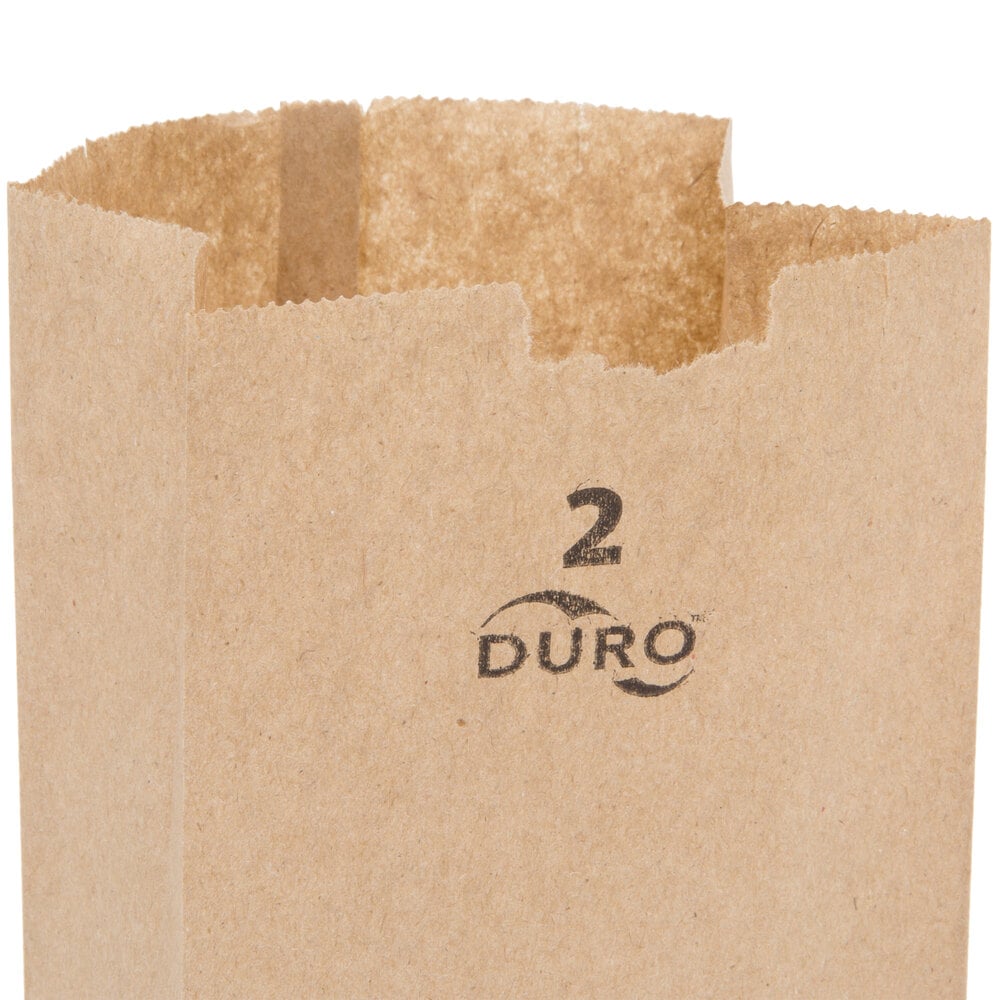 500 Case Duro White Paper Bags 1 to 20 LB Donut Food Lunch Grocery  Commercial