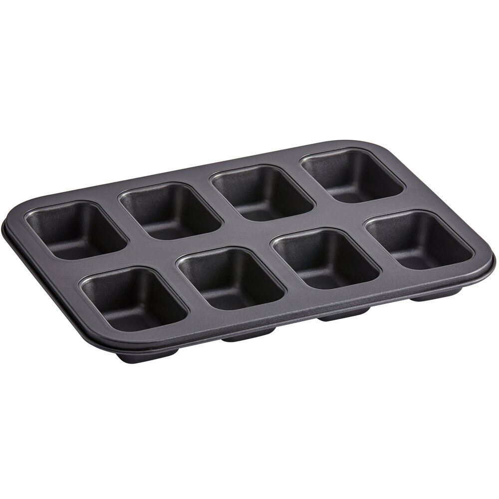 8 Compartment NonStick Carbon Steel Mini Bread Loaf Pan 2 3/8" x 3 5
