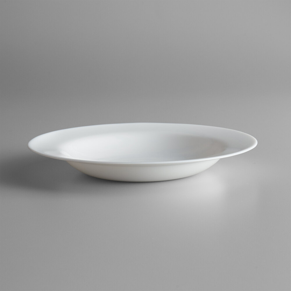 Arcoroc N9360 Evolutions 10 5/8 White Round Rimless Opal Glass Plate by  Arc Cardinal - 24/Case
