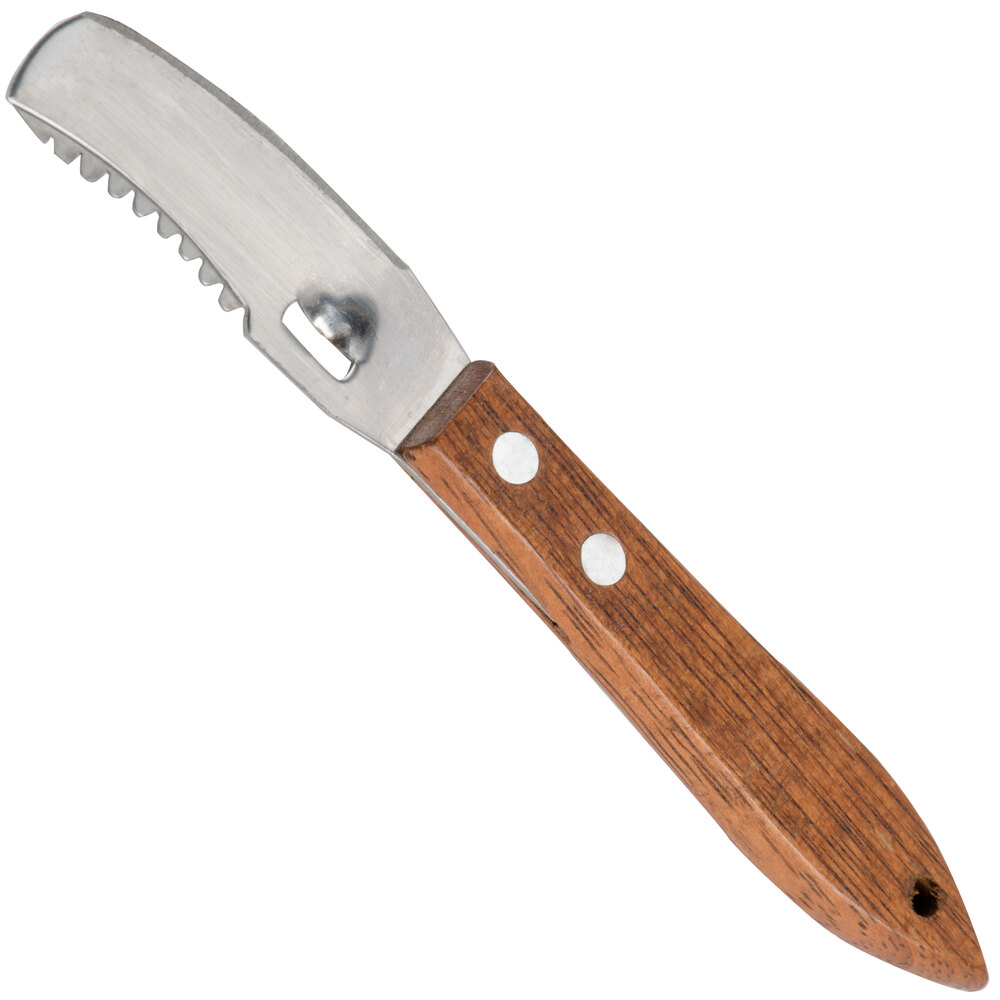 American Metalcraft 106 6 Citrus Zester with Wood Handle