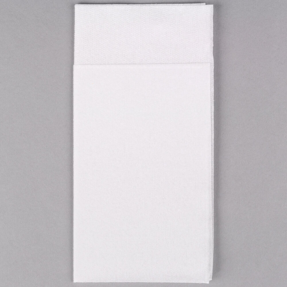 Hoffmaster 066033 15" x 17" White Quickset LinenLike Dinner Napkin