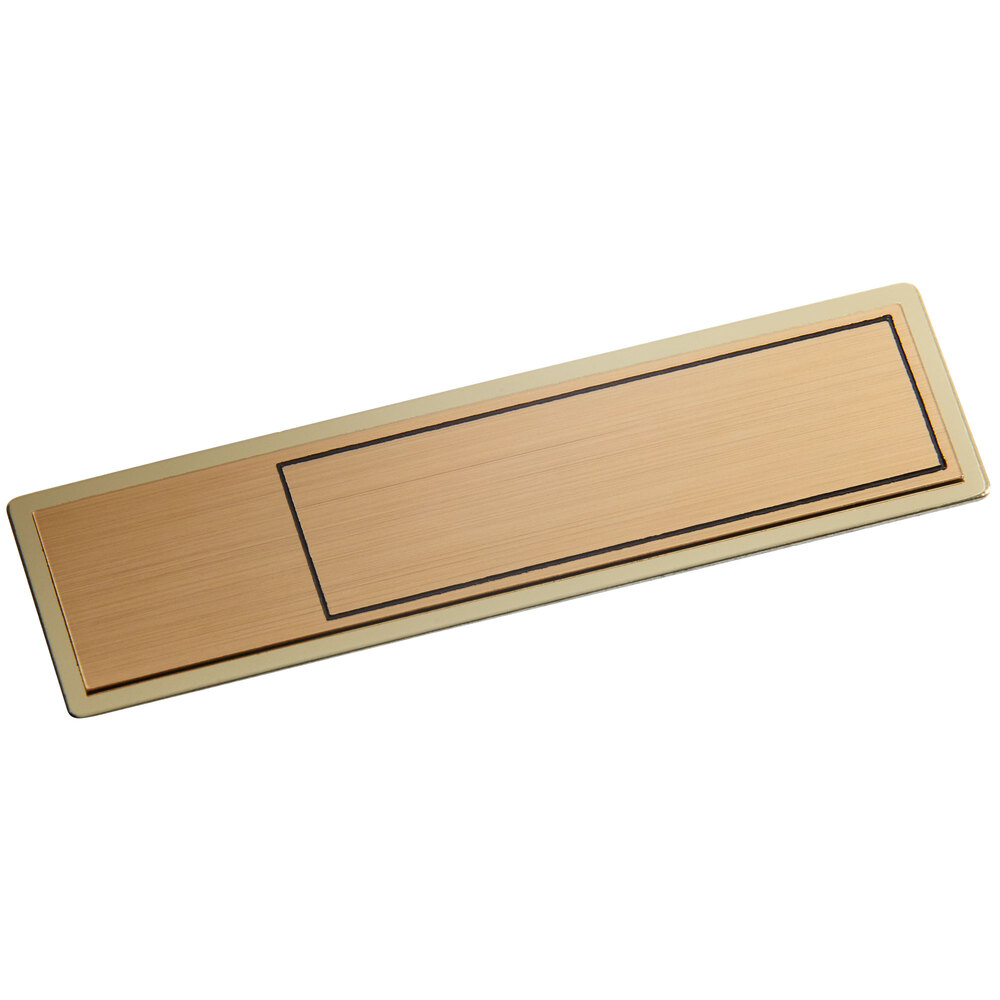 Cawley 1" x 3" Customizable Gold Economy Metal Rectangle Nametag