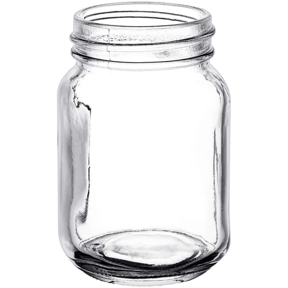 Deco Glass Drinking Mason Jar Cups With Handle & Wooden Carrier