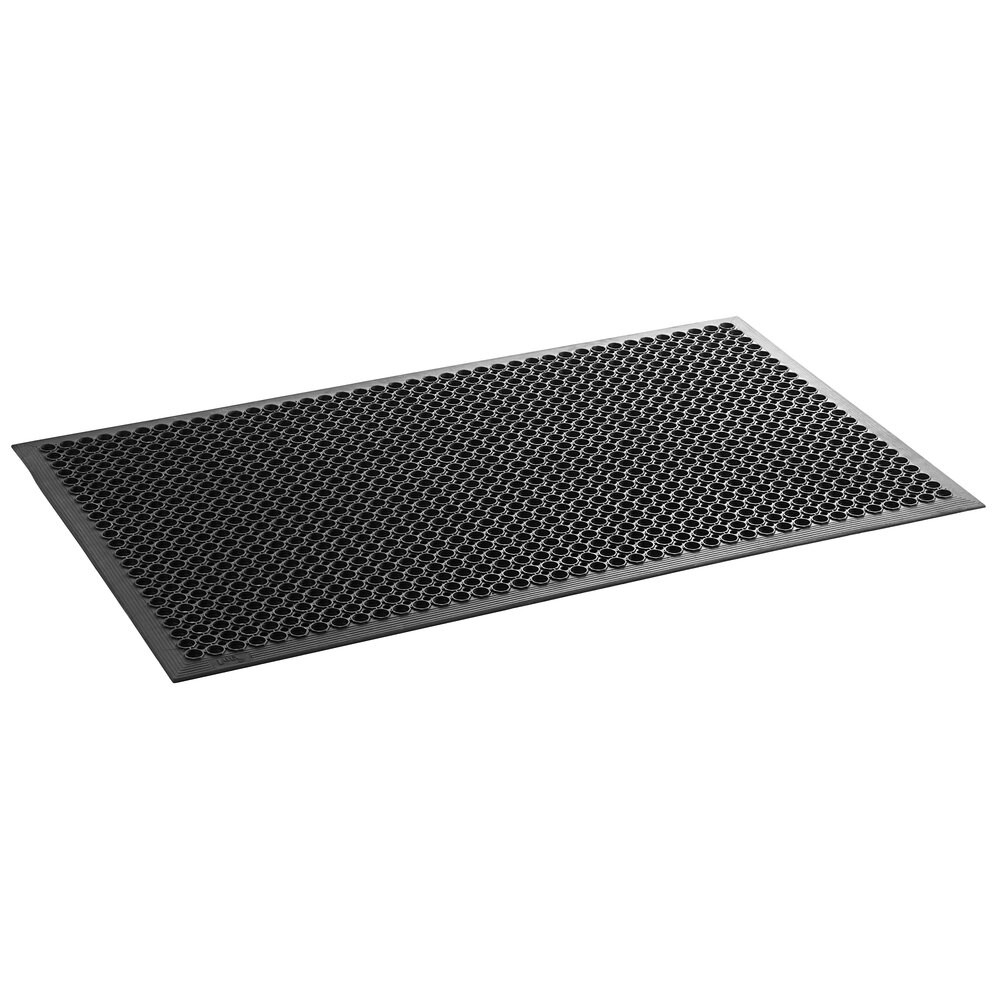 WorkStep™ 39-378-0920-3X5 Anti-Fatigue Mat, 3 ft W x 5 ft L, 1/2 in THK,  Black/Yellow, Rubber - Black and Company