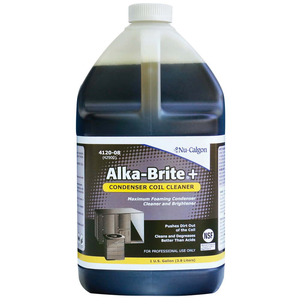 Nu-Calgon 4120-08 1 Gallon Alka-Brite + Condenser Coil Cleaner - 4