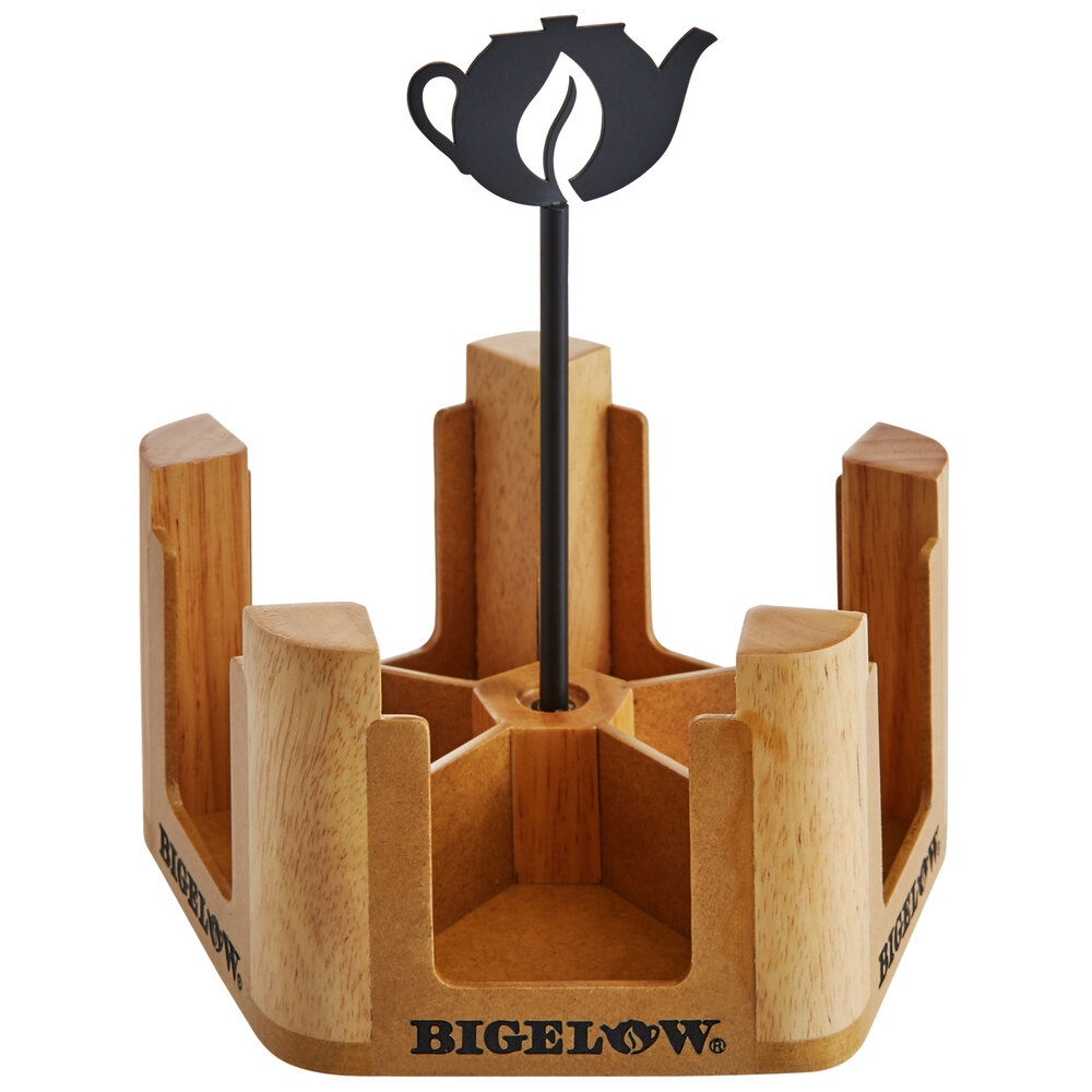 Bigelow Tea 5 Compartment Wooden Tea Bag Caddy