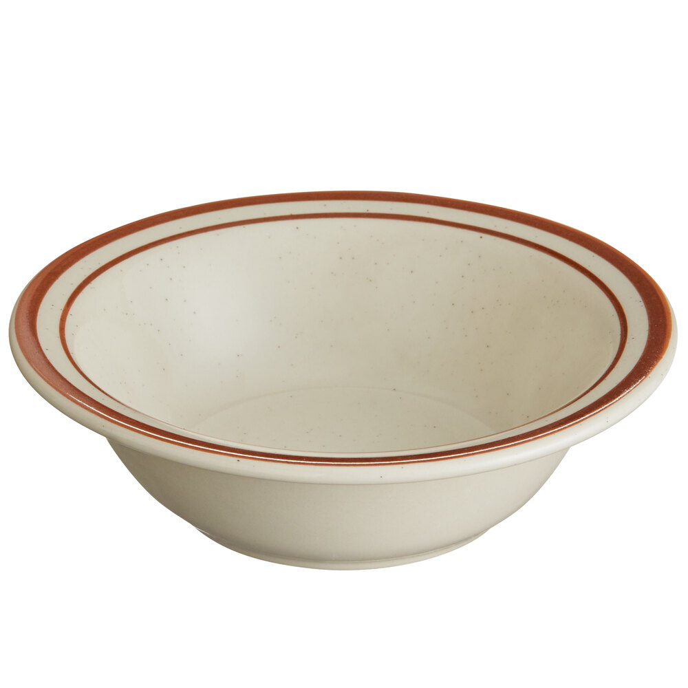 World Tableware DSD10 Desert Sand 13 oz. Brown Speckle Ivory (American