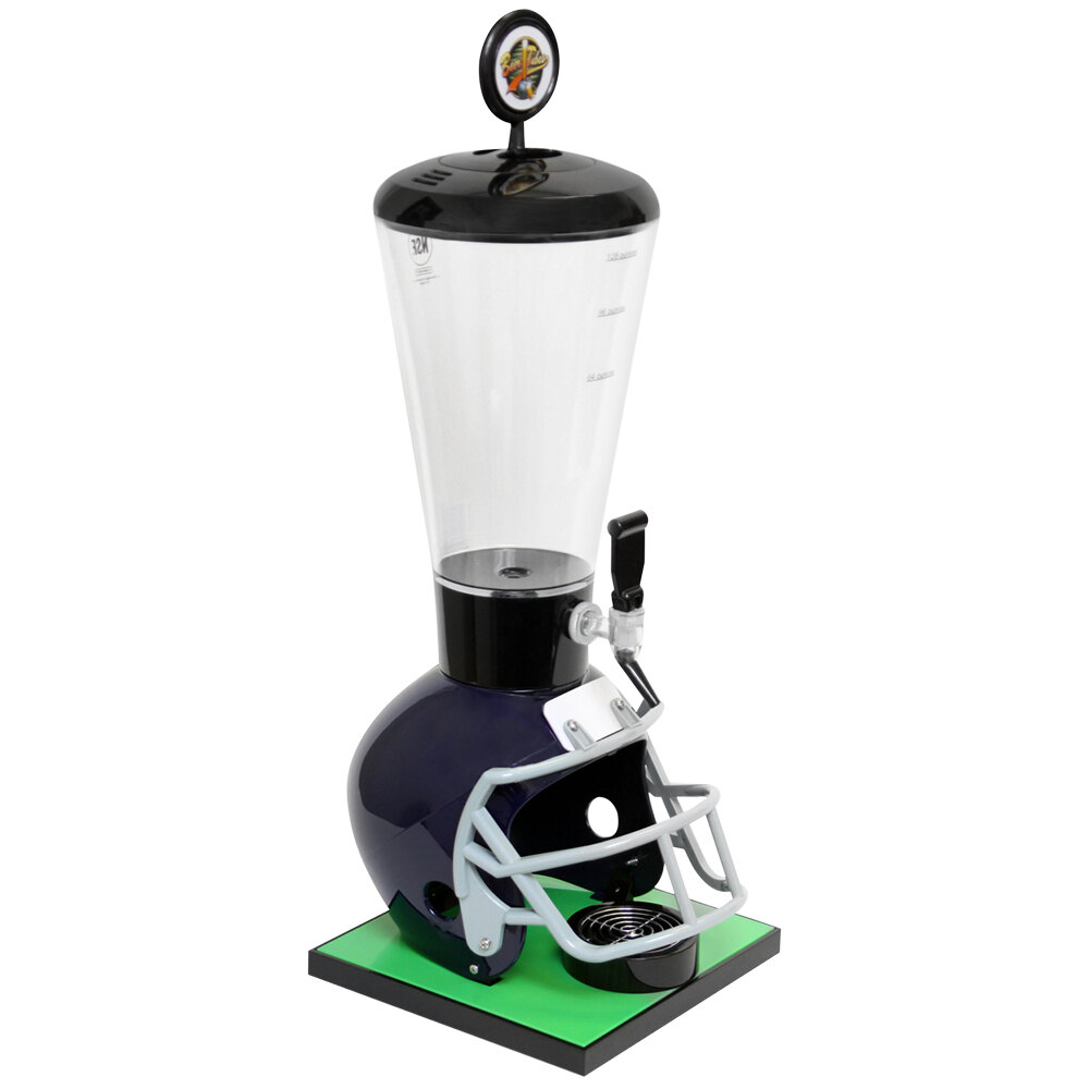 Beer Tubes FBLSTSTAP 1/4 128 oz. Super Tube Blue Football Helmet Beer