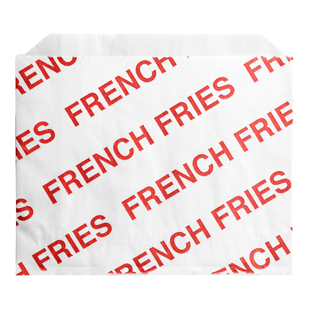 Carnival King 4 1/2 inch x 3 1/2 inch Small Printed French Fry Bag - 500/Pack