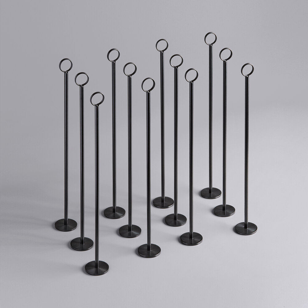 Choice 18 Black Menu Card Holder 12 Pack