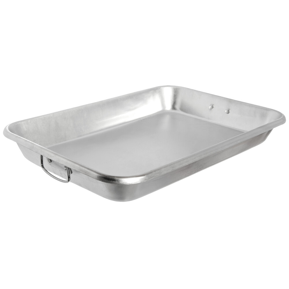 Carlisle 601923 19 Qt. Aluminum Baking and Roasting Pan with Handles 26" x 18" x 3 1/2"