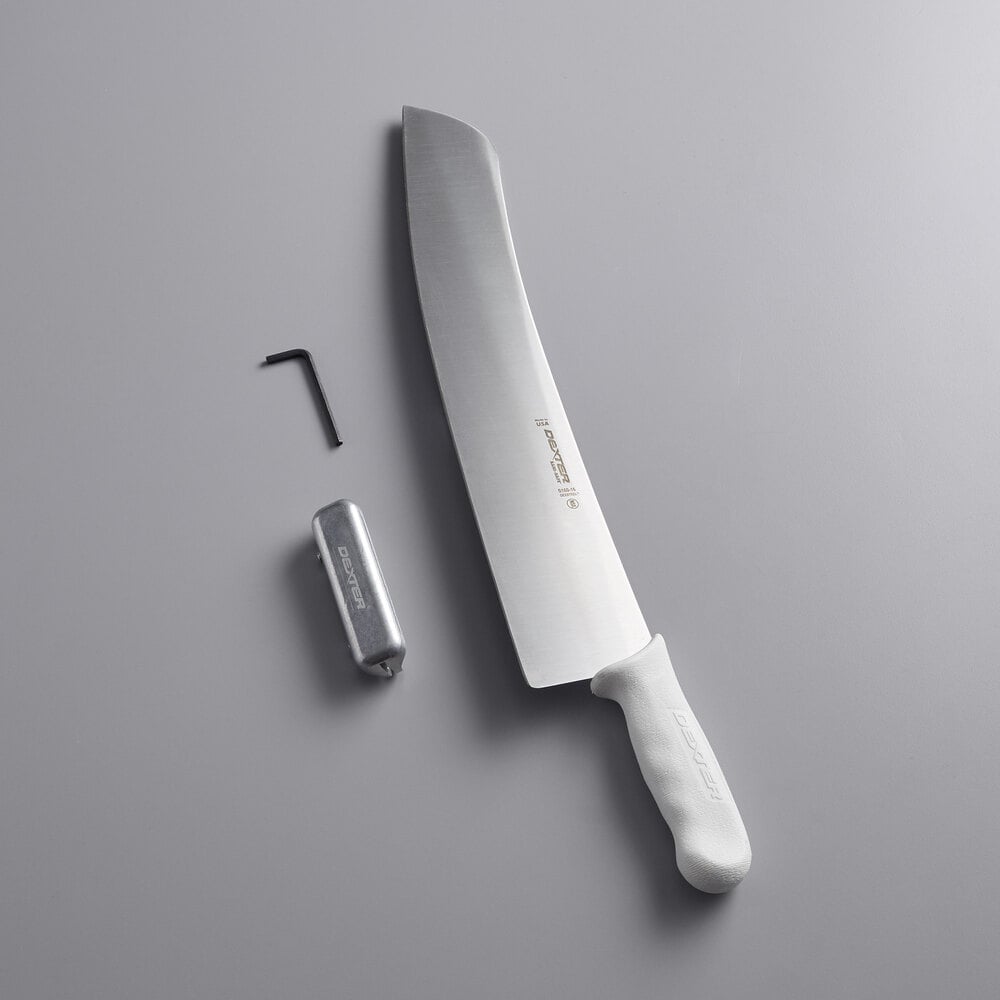 DexterRussell SaniSafe 16" Pizza Knife with White Handle and Pizza