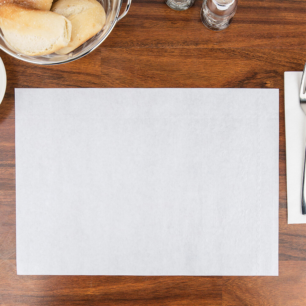 10" x 14" White Embossed Placemat 1000/Case