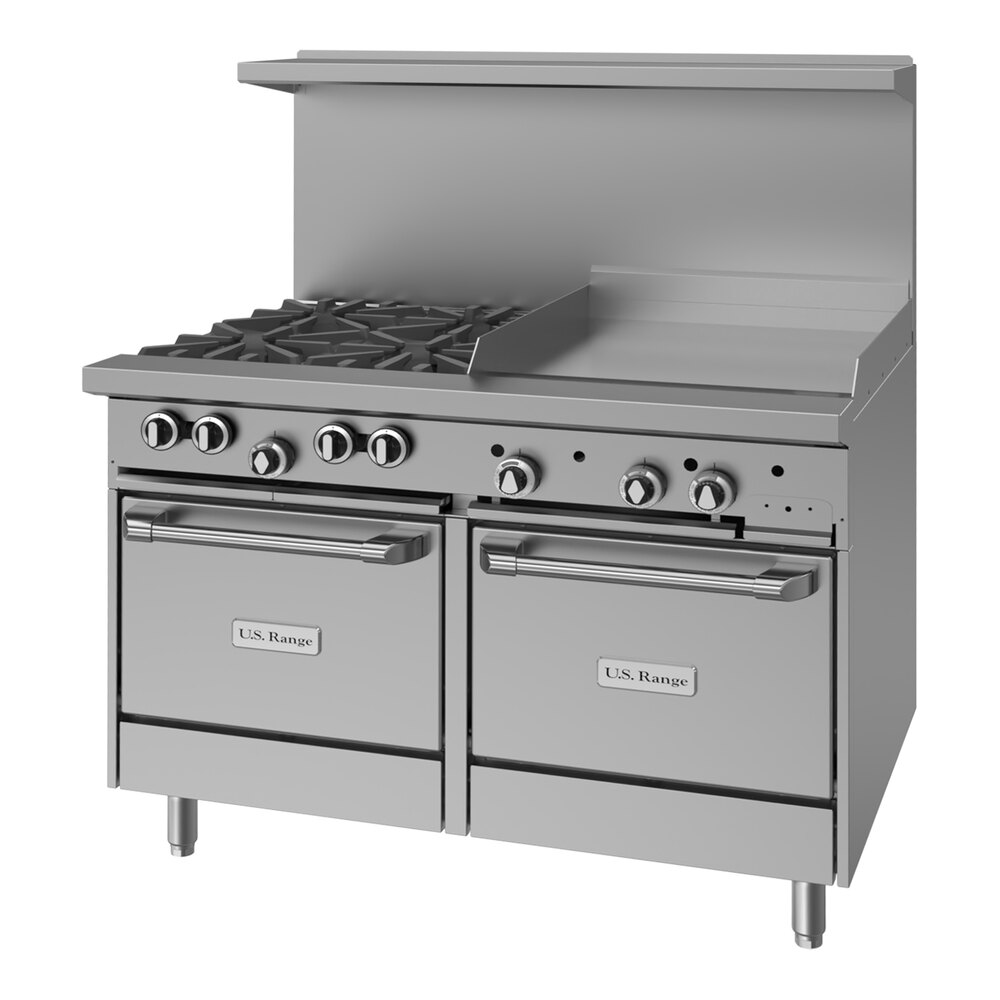 U.S. Range U48-4G24LL Natural Gas 4 Burner 48