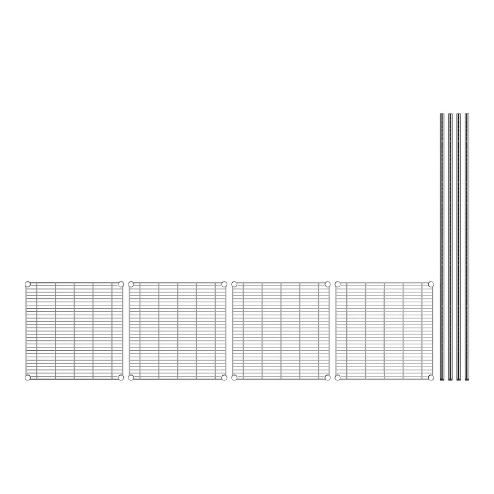 A grid of metal with holes in it.