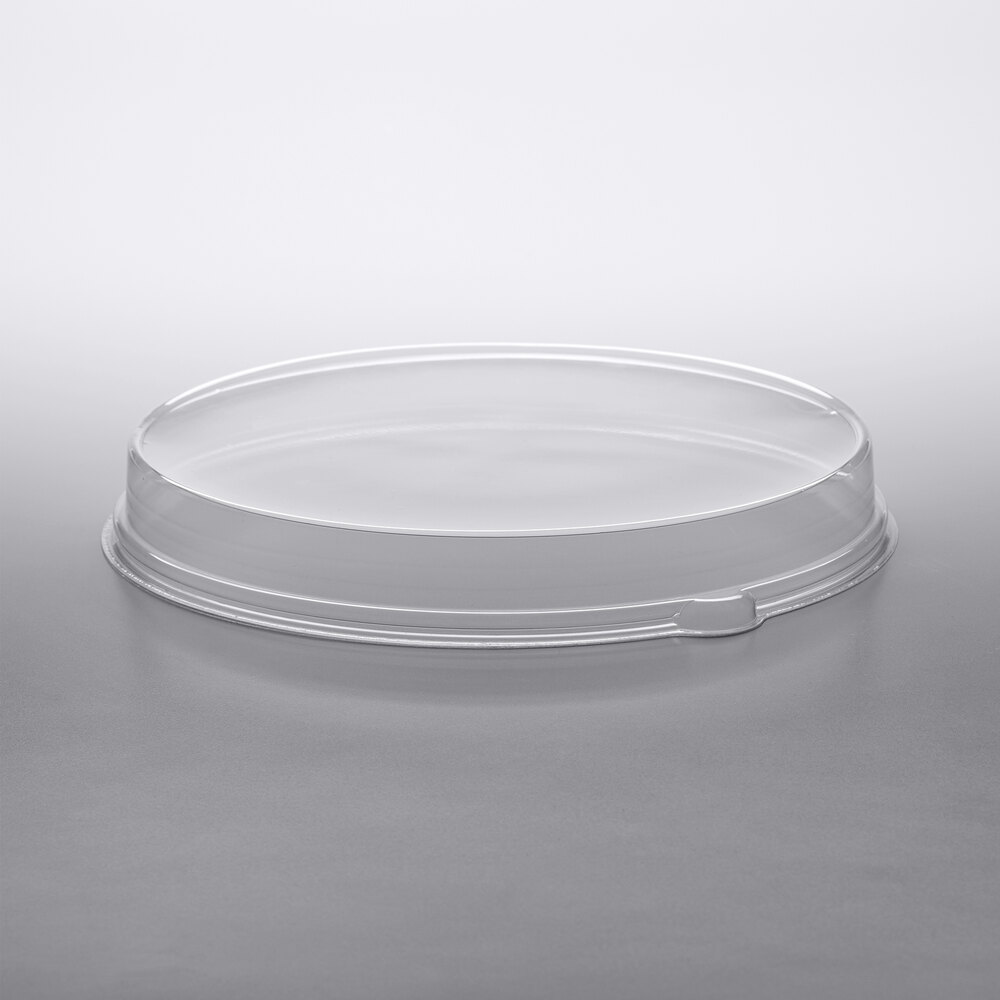 Solut 0462800025 12" Clear Round Low Dome Catering / Deli Tray Lid