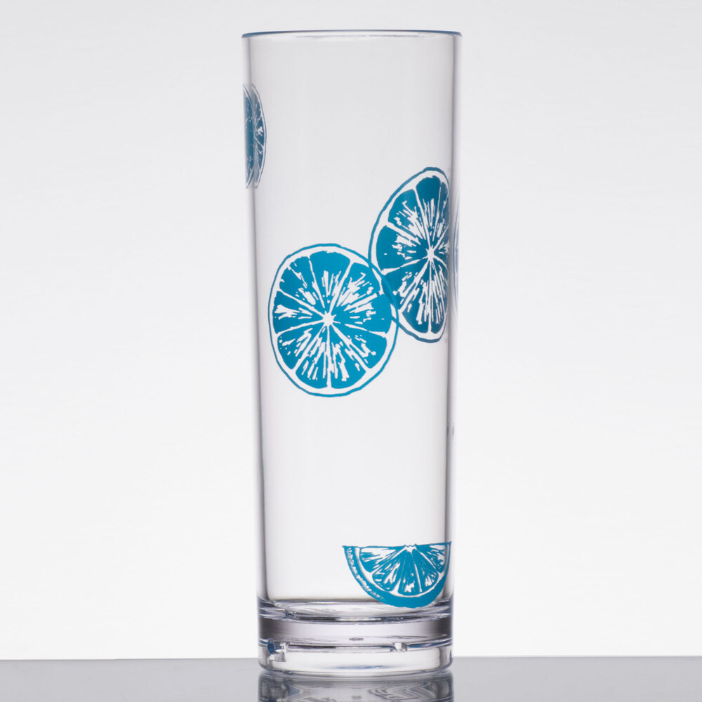 GET Cheers 14 oz. Seabreeze SAN Plastic Tom Collins Glass 24/Case