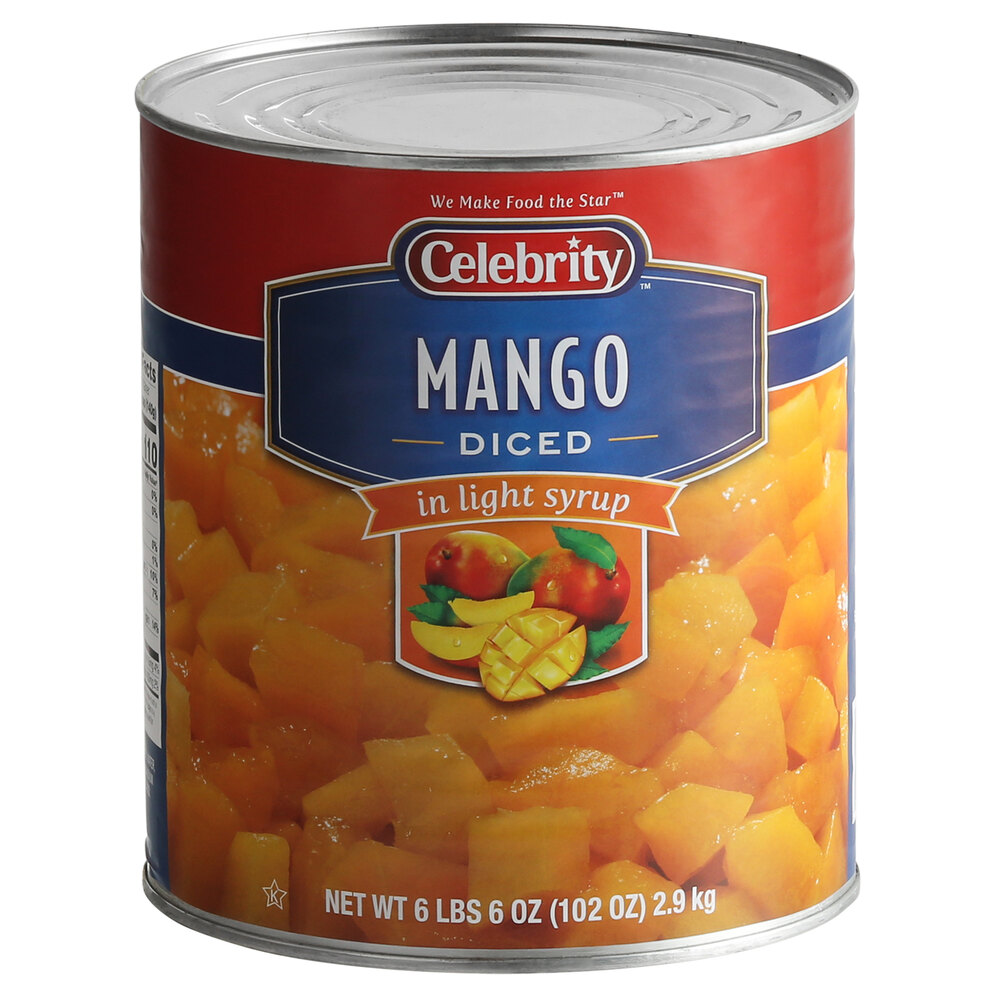 Celebrity 10 Can Diced Mango in Light Syrup