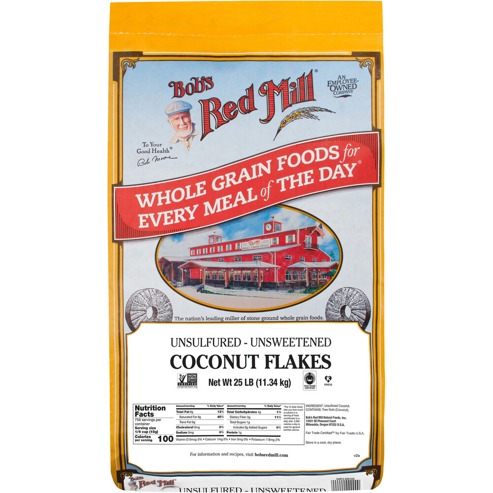 Bob's Red Mill 25 lb. Unsweetened Coconut Flakes