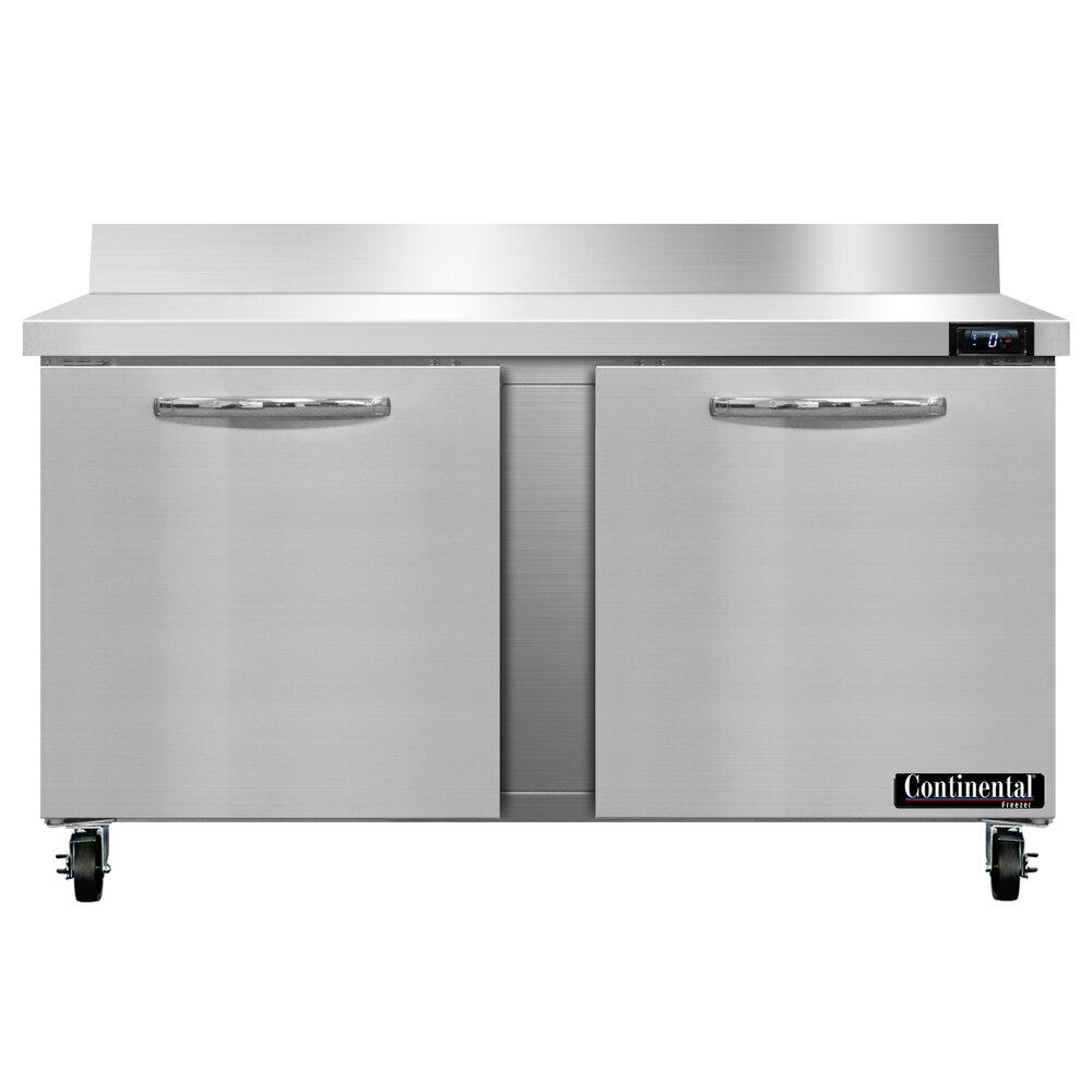 Continental Refrigerator SWF60NBS 60" Two Door Worktop Freezer with