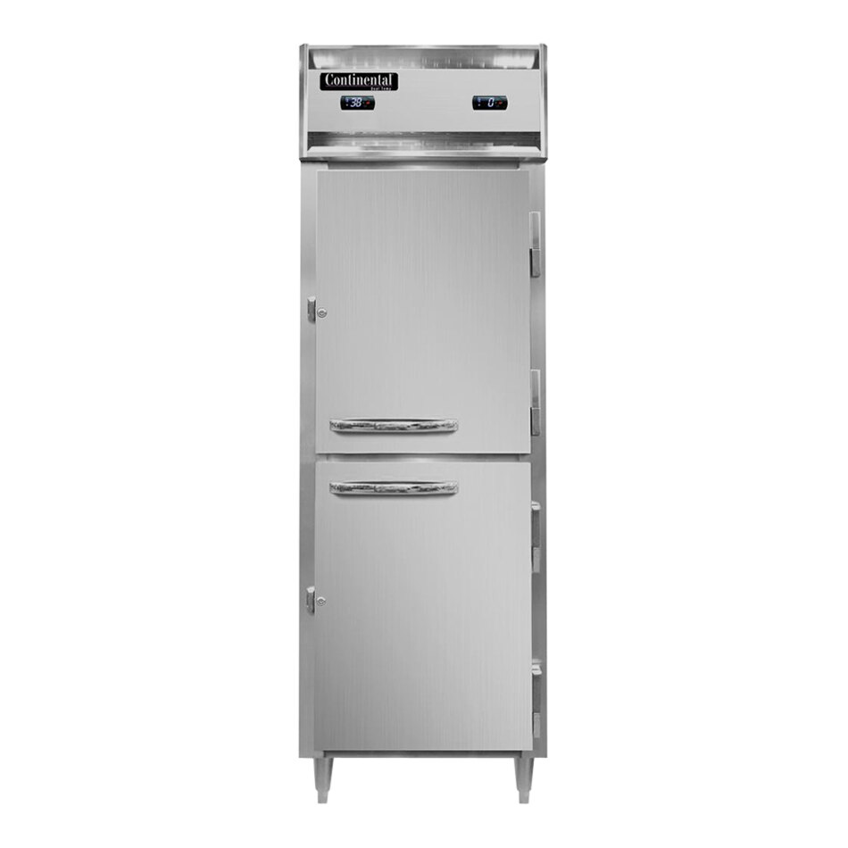 Continental Refrigerator 1RF-N-HD 26&quot; Solid Half Door Dual Temperature Reac