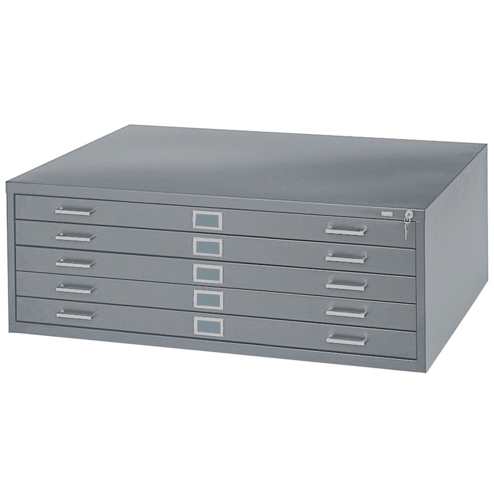 Safco 4994grr 5 Drawer Gray Steel Flat File Cabinet For 24 X 36