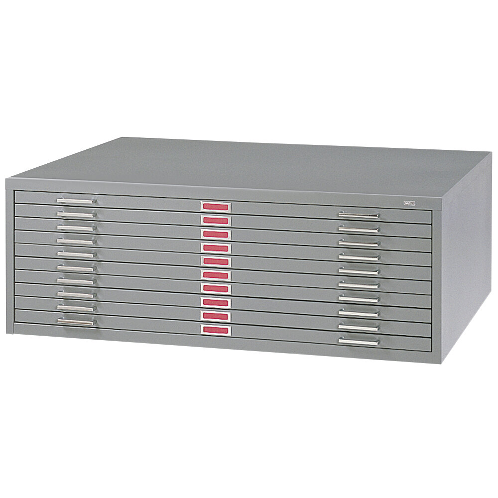 Safco 4986gr 10 Drawer Steel Flat File Cabinet